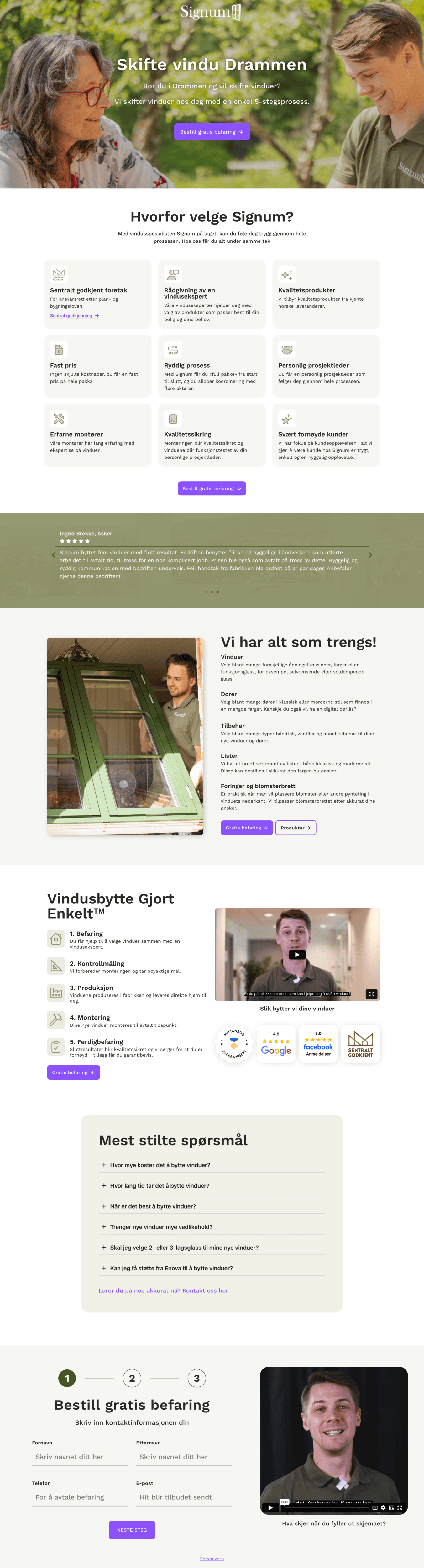 Bytte vindu Drammen