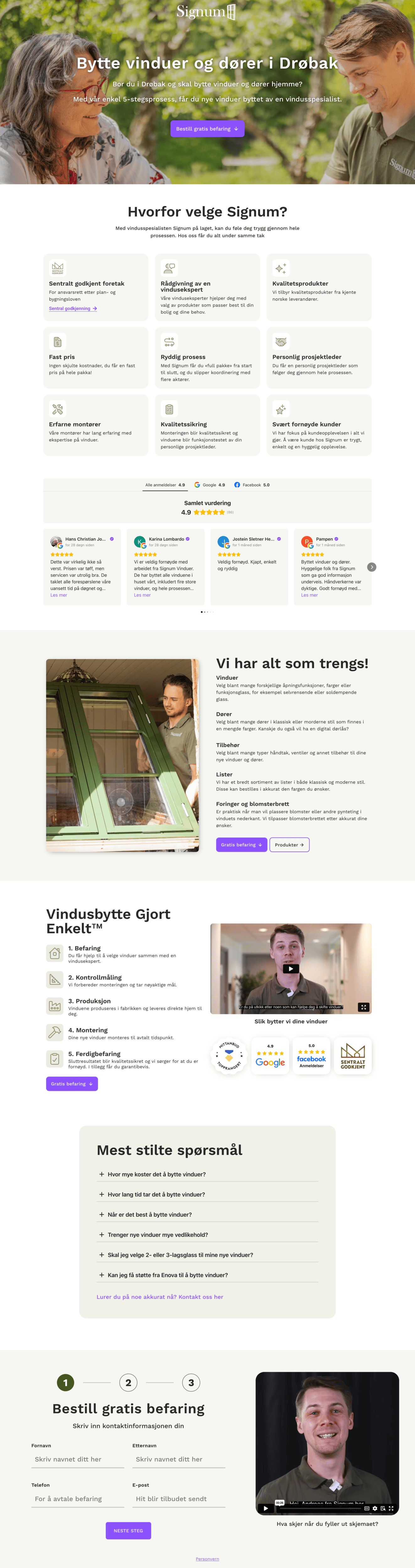Bytte vindu Drøbak